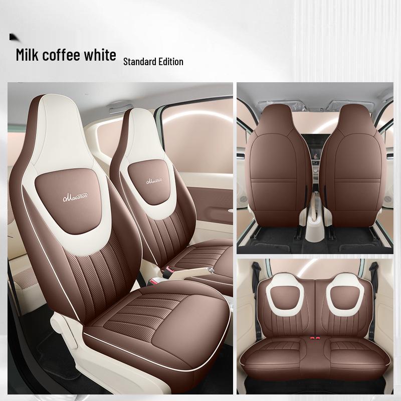 2024 Wuling Hongguang MINI Macaron Car Seat Cover, Third Gen, Cartoon Design, Universal Fit, Full Coverage for All Seasons, 170km.