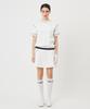 AVEN Stitch Flare Skirt White