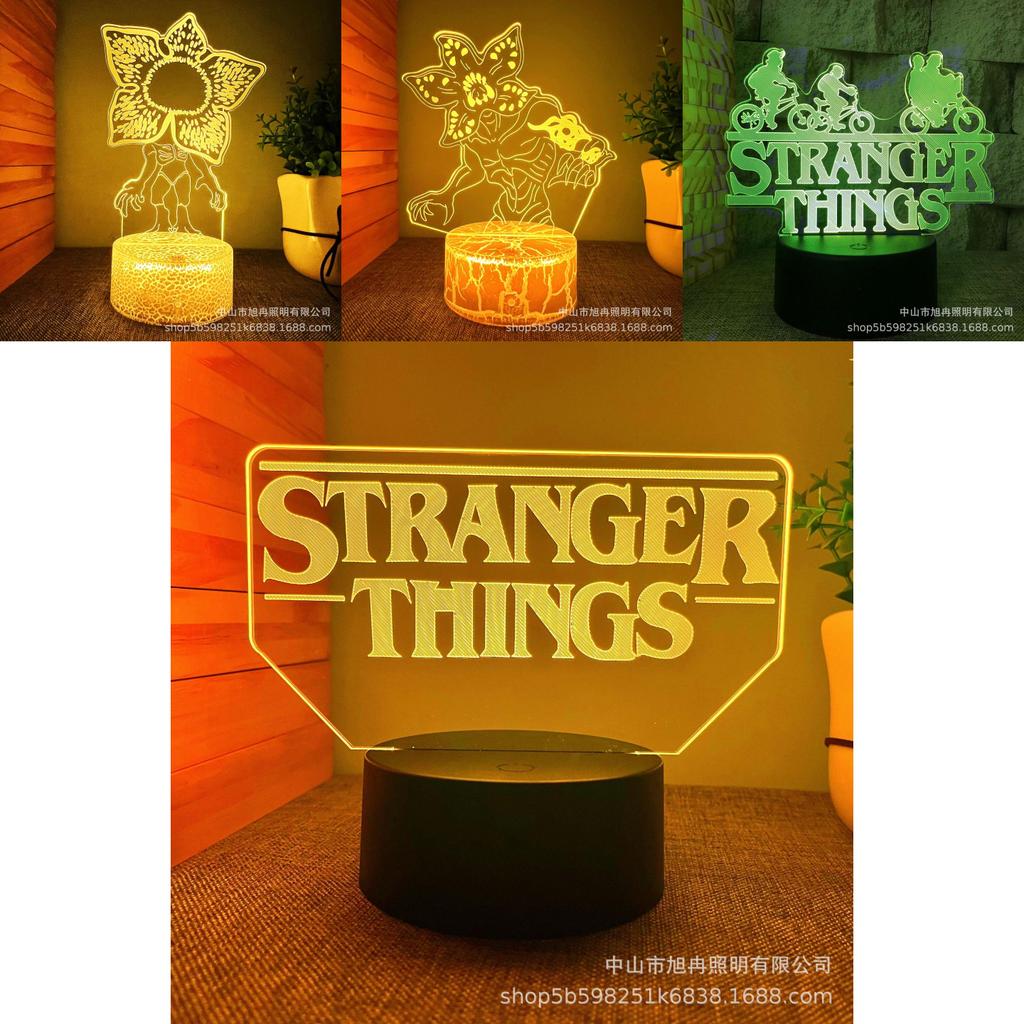 Stranger Things 3D LED noční světlo se 16 barvami na dálkové ovládání pro dekoraci dětského pokoje