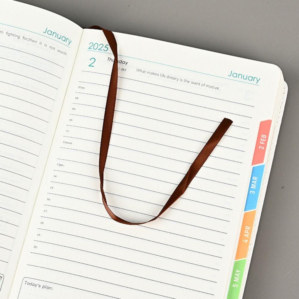 Yearly Schedule 2025 Notebook A5 365 Days Efficiency Notebook Office Work Planner School Supplies