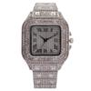 Hot Sale Fashion Square Diamond Full Diamond Roman Graded Scale Ladies Watch Women's Watch Quartz Watch Silver Gold