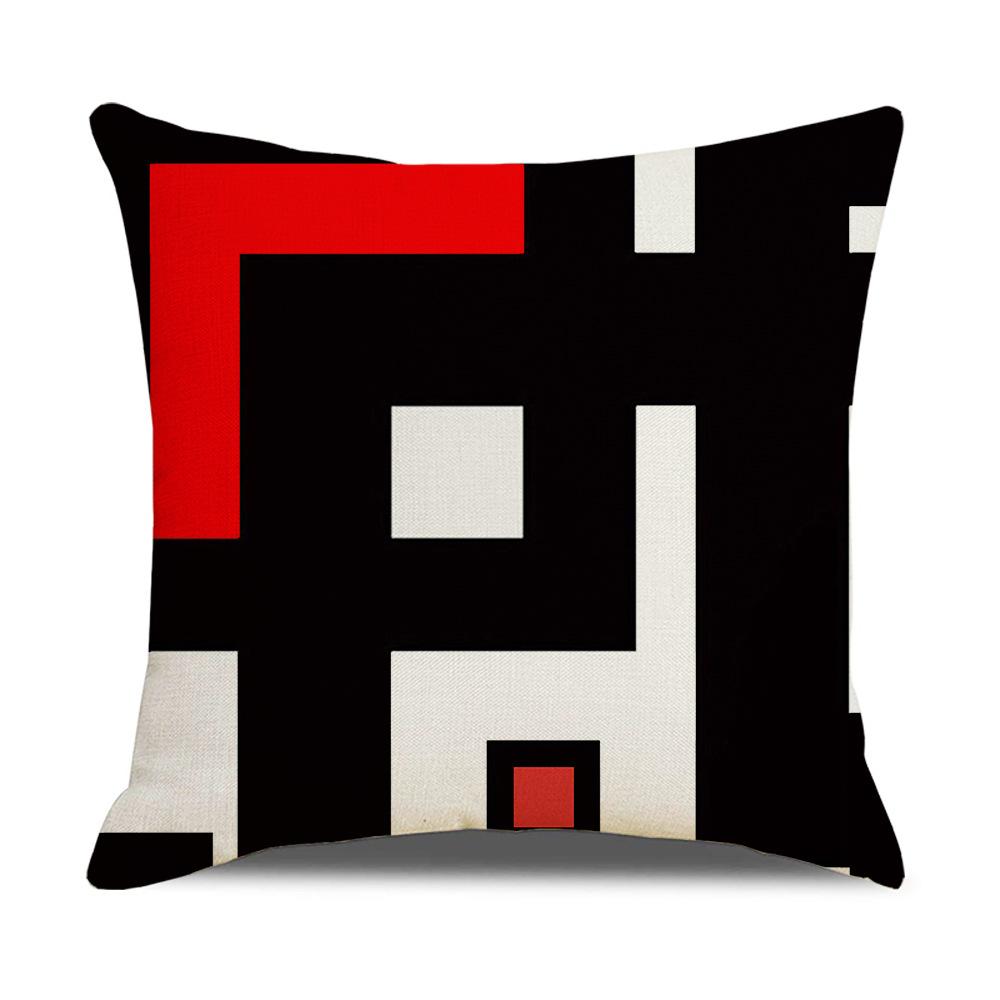 Modern Simple Nordic Ins Style Linen Pillow Case Sofa Pillow Case Home Supplies Contrast Color Pillow Case