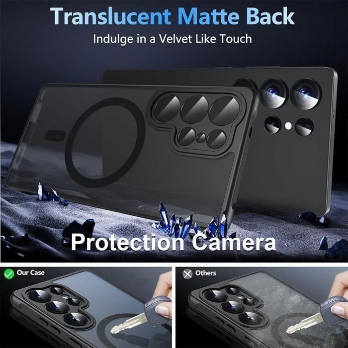 Coque - BOOLING - pour Samsung Galaxy S25 Ultra - Protection Hybride - Anneau Magnétique - 2 Verres Trempés