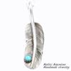 [STERLING SILVER 925] Feather Silver Necklace Pendant Chain AMTHANE-006