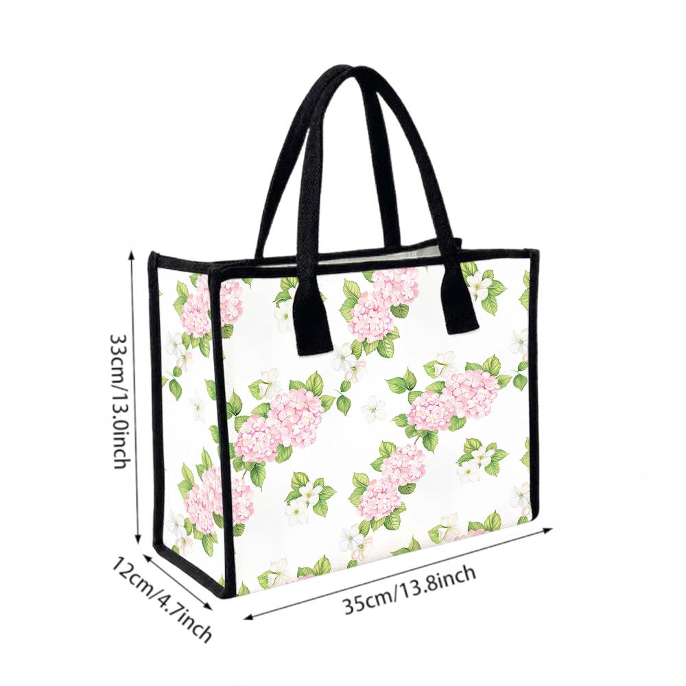 Floral Printed Tote Bag Stylish Casual Daily Handbag for Outdoor Shopping Travel