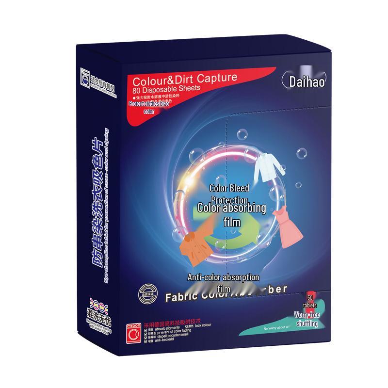 Color-Locking Anti-Bleeding Laundry Sheets: Non-Staining, Color-Absorbing, Perfect for Mixed Loads.