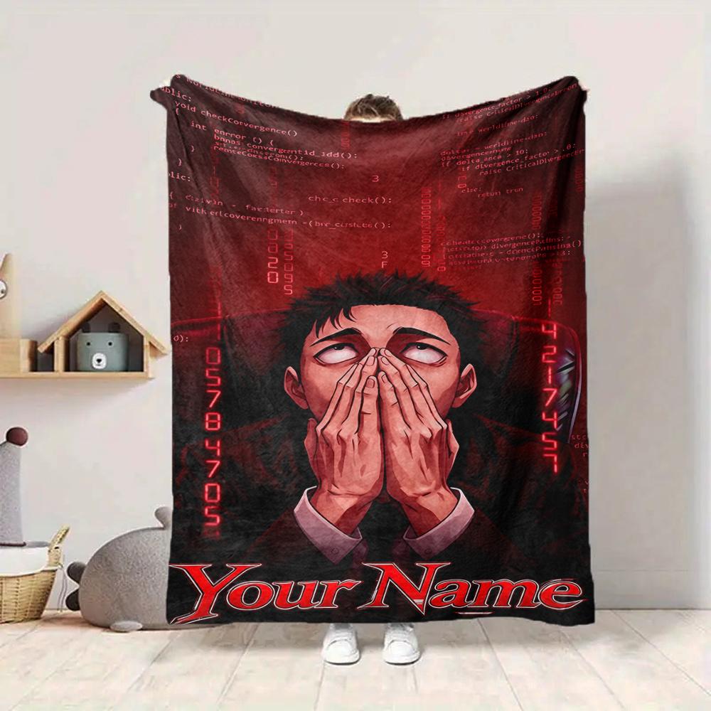 Custom 1Pc Stress Digital Panic Fleece Flannel Blanket Soft Warm Cozy Office Throw For Bedroom Couch Travel Birthday Xmas Gift