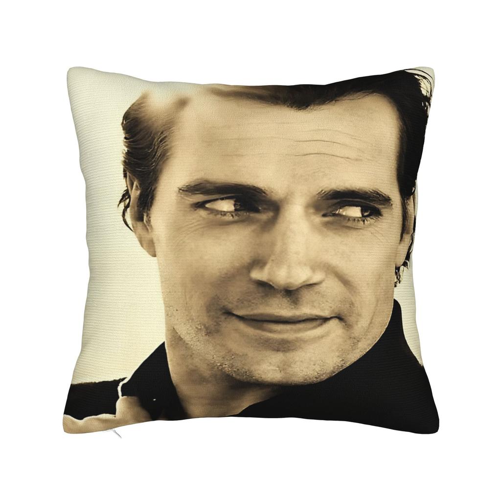 Henry cavill Pillow Cover  Funny Pillow Case For Couch Sofa Bedroom Square Pillowcases Birthday Present