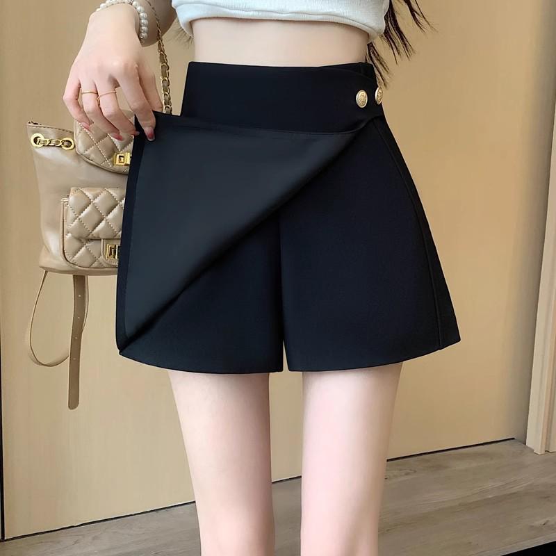 Petite Women's High-Waist Bootcut A-Line Skirt Shorts - Spring Collection