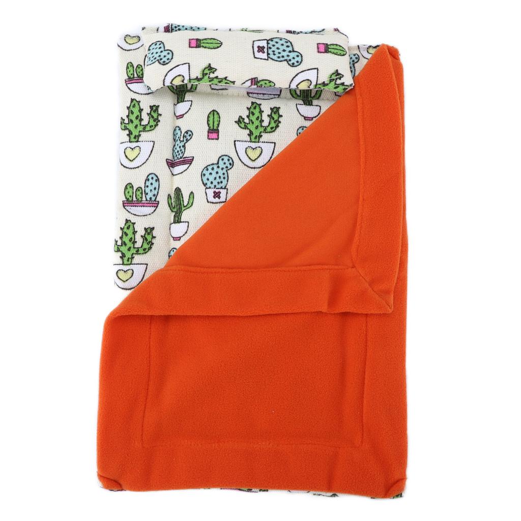 Reptile Sleeping Bag Soft Reptile Bed with Pillow and Blanket for Bearded Dragon Leopard Gecko Lizard