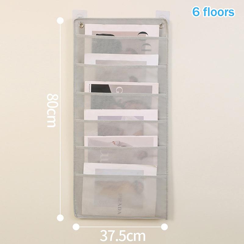 Document Hanging Storage Bag Oxford Cloth Storage Pocket Chart Hanging File Folding Holder Cascading Fabric Organizer For Office