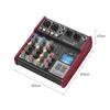 SL 4 Compact Size 4 Channel Mixing Console Mixer 2 band EQ Built in 48V Phantom Power Supports BT Connection USB MP3