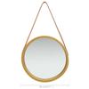 VidaXL Miroir mural avec sangle 40 cm Doré 320361