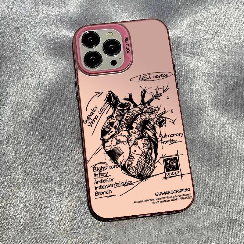 Tide brand heart example picture is suitable for Apple 15promax mobile phone case advanced sense 14/13/12 all-inclusive