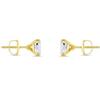 Jewels Prim 6 Ct Asscher Created Diamond Real 14K Yellow Gold Earrings Studs Martini Screw