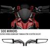 Suitable for Suzuki, Honda, Kawasaki, Yamaha, Ducati Motorcycles, Invisible, Rotatable, Adjustable Wing Rearview Mirror