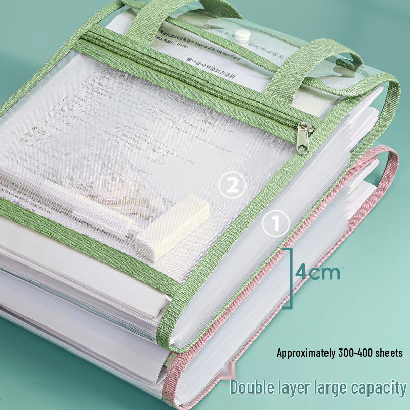 A4 Vertical 13-Layer Accordion Test Paper Storage Bag