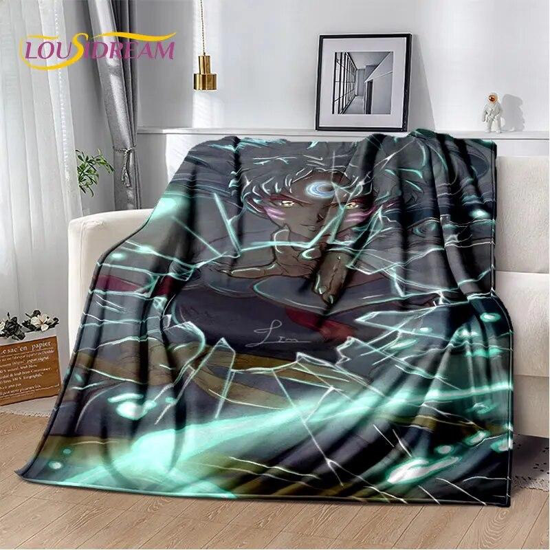 Pătură moale de pluș cu desene animate Inuyasha, pătură de flanel, pătură pentru sufragerie, dormitor, pat, canapea, husă de picnic Bettdecke