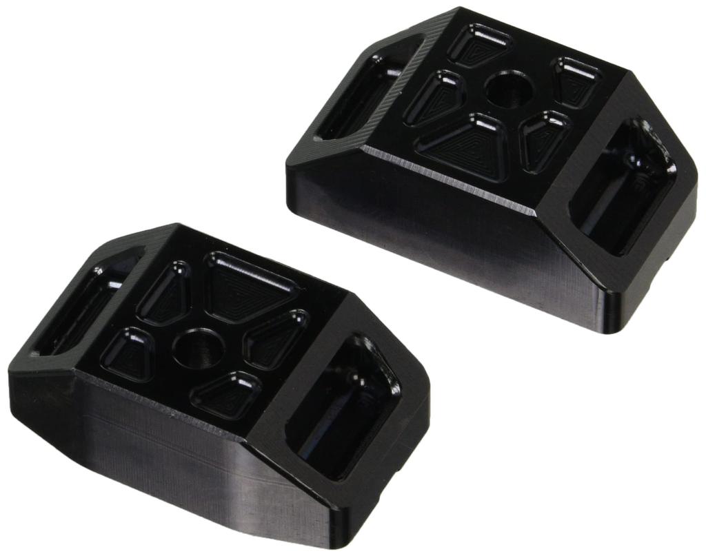 Kitaco 519-1452950 Chain Adjuster Cap, Grom (JC92), Dax 125 (JB04), Aluminum Anodized Finish, Black