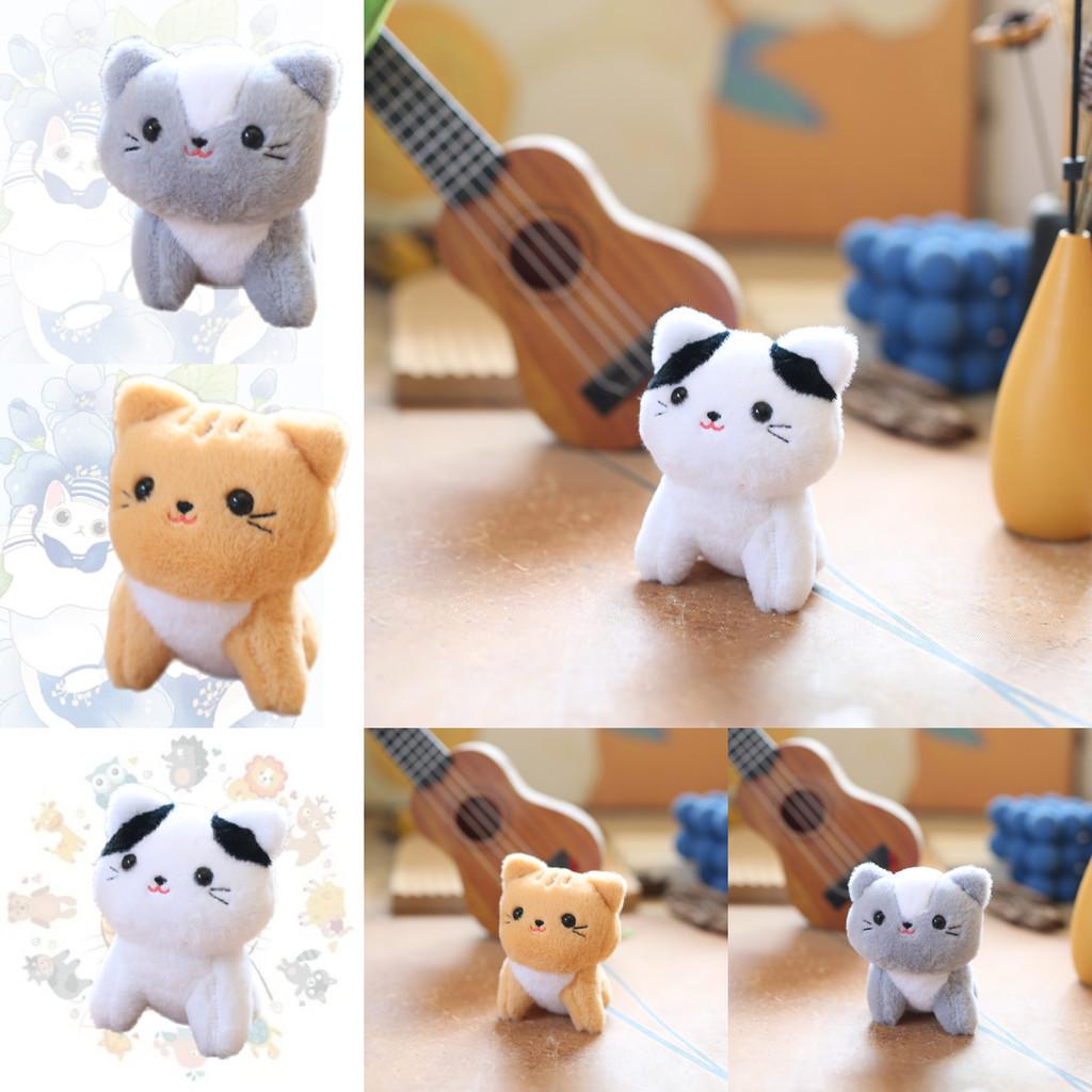 Adorable Plush Cat Keychain Soft Cuddly Toy With Pp Cotton Filling