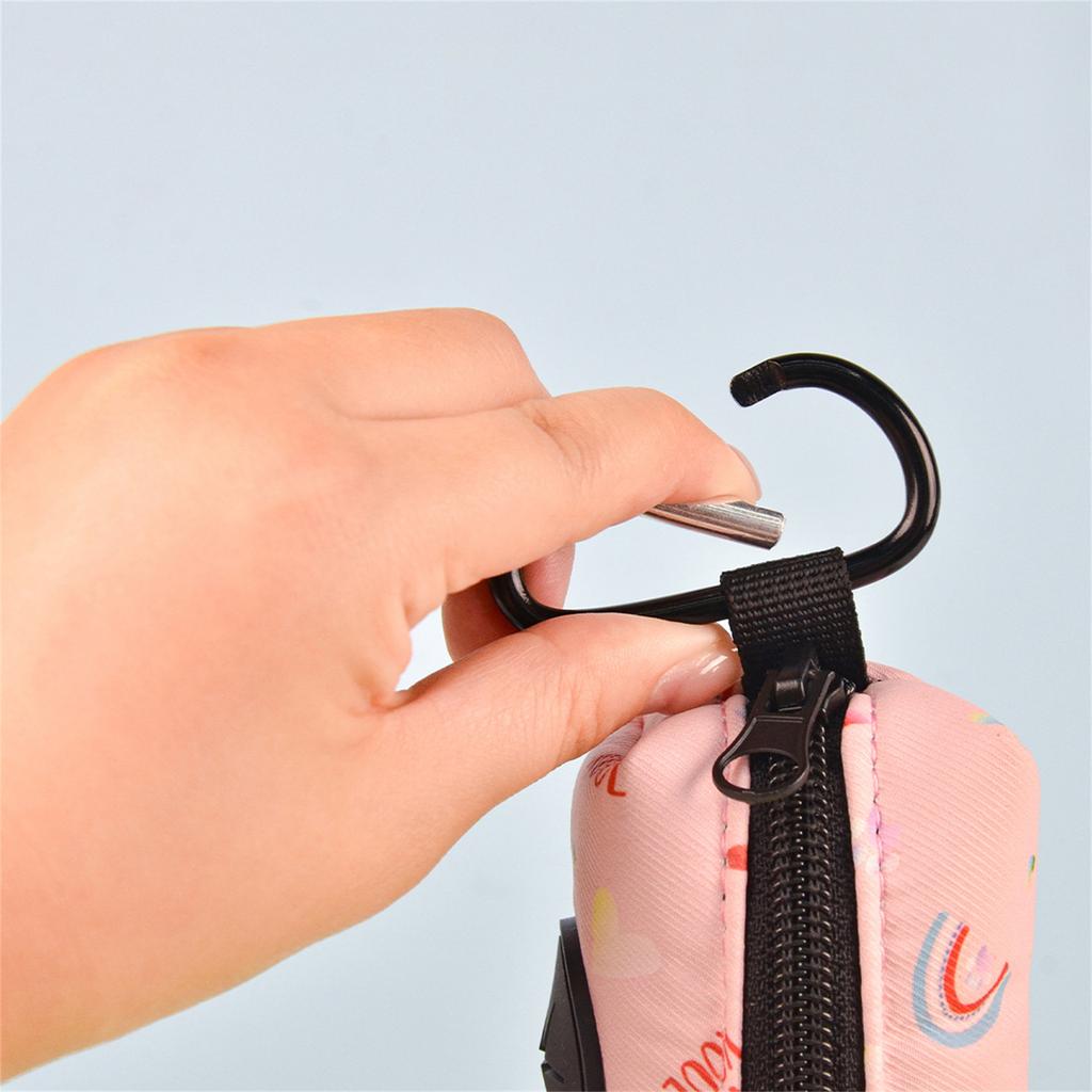 Convenient Pet Poop Bags Holder Fashion Print Zippered Dog Poop Bag Holder for Outdoor Pet Walking Running Clean Supply