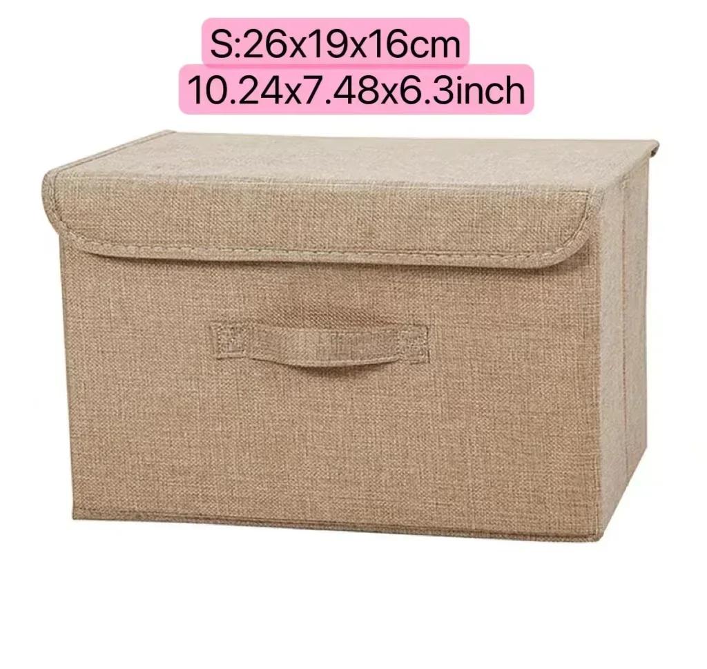 Collapsible Clothing Storage Basket with Lids Large-capacity Foldable Clothing Underwear Socks Storage Box for Storage Shelves