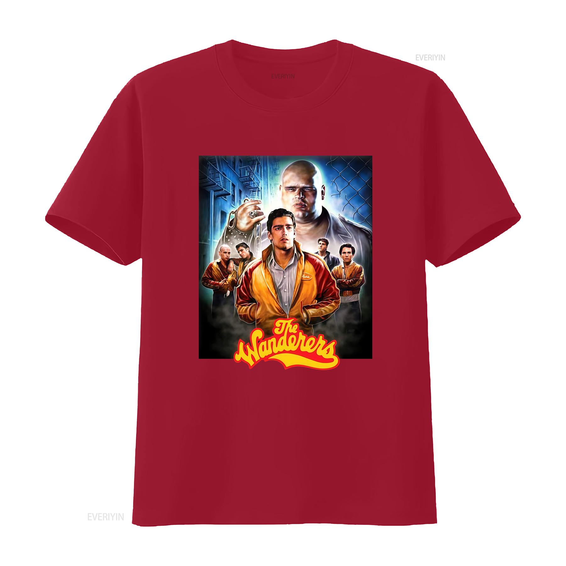 The Wanderers 1979 Movie Poster T Shirt Retro Film Design for Mens Fashion vintage Washed fashion Casual streetwear S