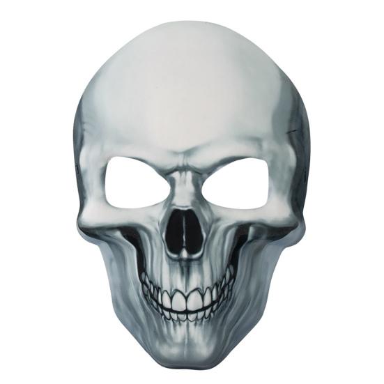 3D Skull Face Guard Glow In The Dark Lightweight EVA Fabric Realistic Design Halloween Headpiece Makeup Apparel Props