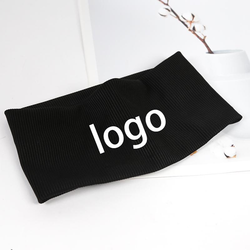 

Customize and Add Printed Logos Headband Sports Cycling Wash Face Hairbands Soft Yoga for Women Girl Bandanas Hair Accessories чёрный