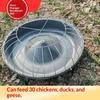 Roof Design Large Circular Chicken Feeder 12/14/16 Holes Rain Resistant for Farm Backyard Poultry Coop