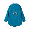 European and American Women's Plus Size Turn-Down Collar Casual Long-Sleeve Shirt for Autumn and Winter.