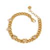 Waterproof Chic Charm Bangle Fashion Hand Chain Non-fading Cuban Bracelet  Hand Accessory