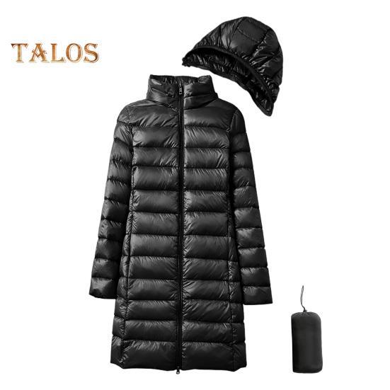 

Зимнее пуховое пальто с сумкой для хранения, утолщенный стеганый плюшевый капюшон, средней длины, ветрозащитная, с длинными рукавами, ветрозащитная, теплая, повседневная верхняя одежда из хлопка, куртка 3XL