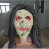 Halloween silberhaarige grün gesichtige Hexe Latexmaske Feiertagsatmosphäre Scherz Kopfbedeckung