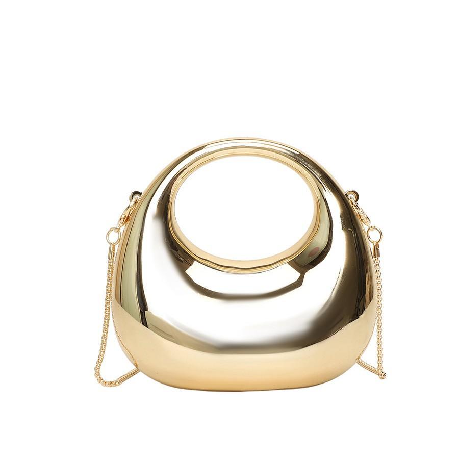 Mini Goldene Abendtasche Handtaschen Luxus Designer Umhängetaschen Lustige Form Party Hochzeit Acryl Glänzende Clutch Tasche
