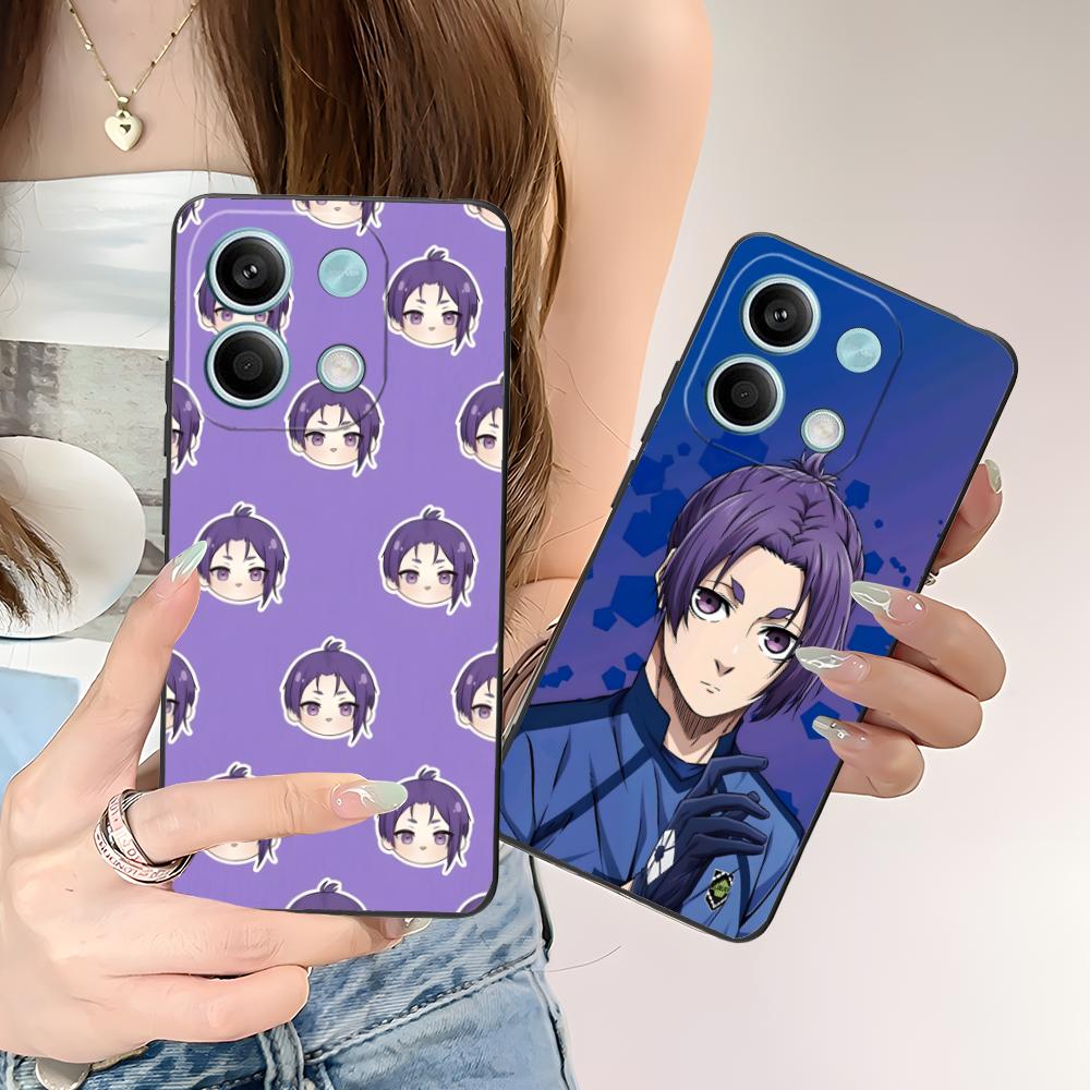 Blue Lock Reo Mikage Matte TPU Mobile Phone Case for POCO M7 M6 M5 M4 M3 X7 X6 X5 X4 X3 Pro GT 5G Colorful Printing Cover