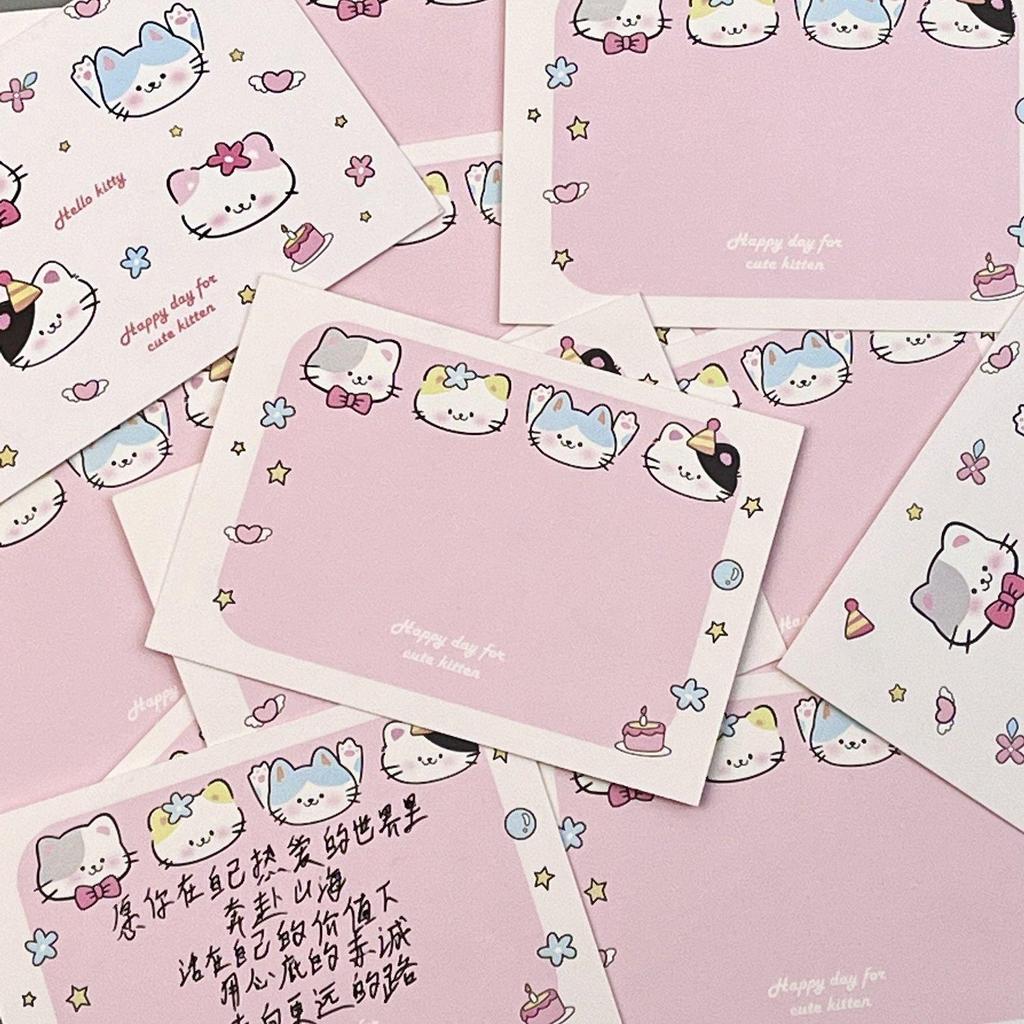 Creative Cartoon Cat Postcard: Cute Holiday Greeting Card