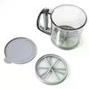 Semi-Automatic Flour Sifter Hand Press Transparent Fine Mesh Sieve BPA Free for Professional Home Chef Baking Tools
