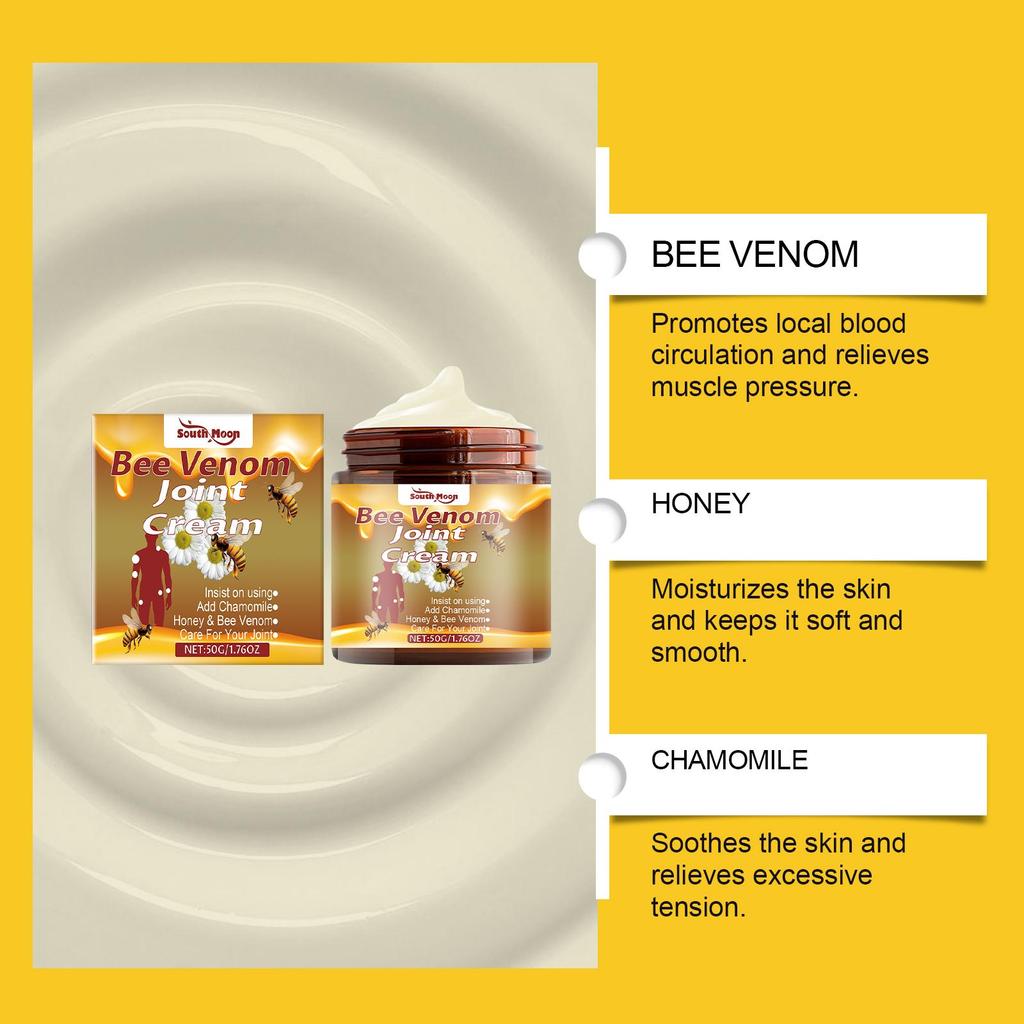 South Moon Cremă pentru articulații cu venin de albine Cremă hidratantă delicată pentru piele pentru articulațiile corpului pentru masaj zilnic