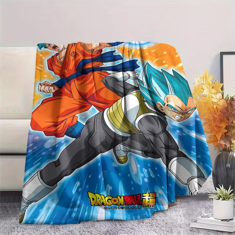 Coperta in Flanella con Stampa Personaggi Dragon Ball, Alta qualità Confortevole per Tutte le Stagioni, Arredamento per la Casa, Calore e Comfort, Perfetta per Regali di Natale