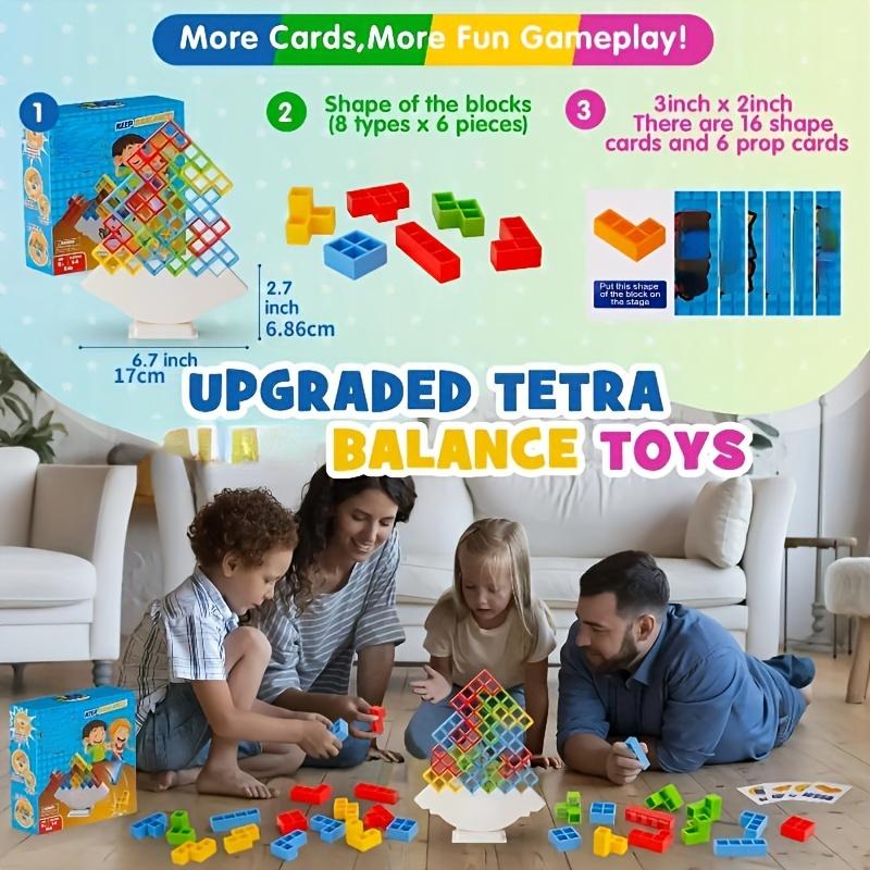16/32/48 Pieces Fun Balance Stacking Jenga Table Games for Kids, Adults, Friends, Teams, Dorms, Family Game Nights and Parties, Christmas, Halloween