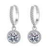 2026 Jewelry Silver-plated Earrings Zircon Short Earrings Hollow Zircon Ear Buckles