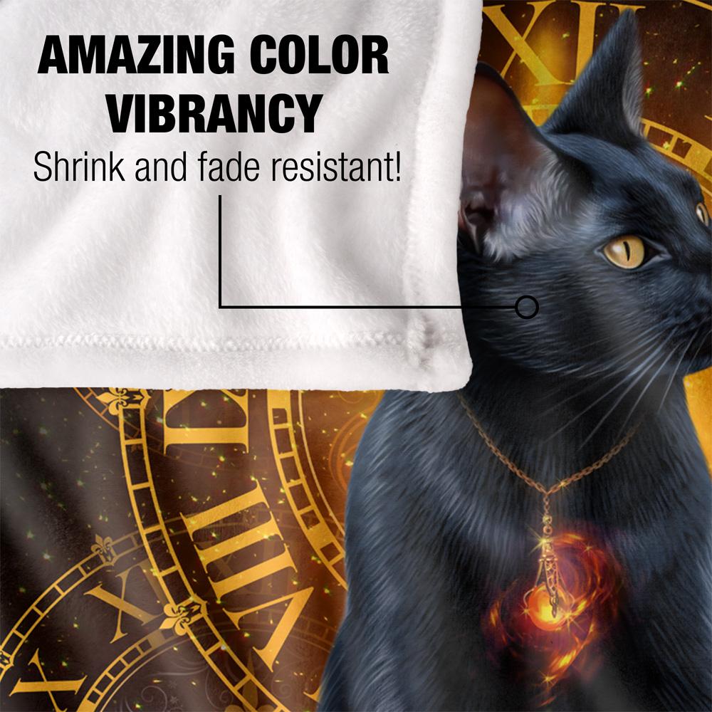 JQ Licensing En Silky Black Cat Supersoft Blanket