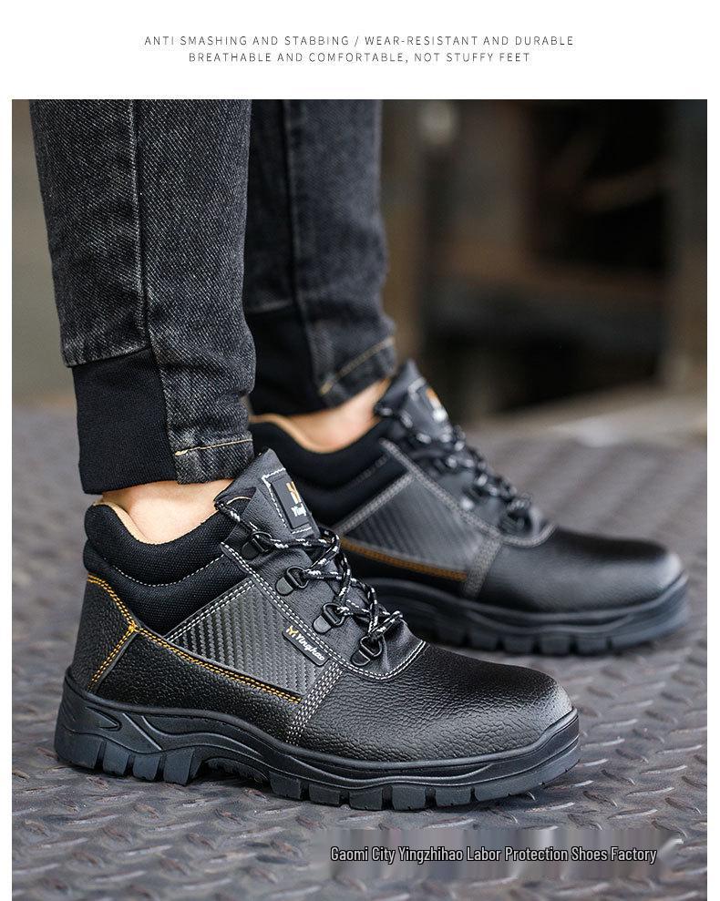 Custom Anti-Smash Breathable Safety Shoes - Wear-Resistant and Anti-Slip Puncture-Proof for Men
