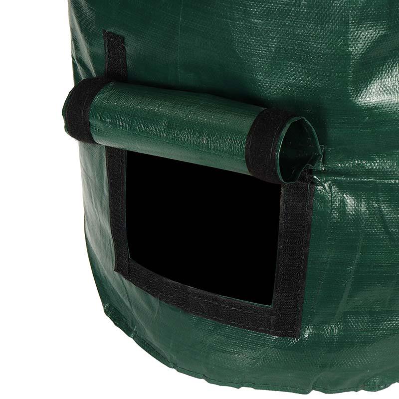 80L Household Organic Waste Kitchen Garden Yard Compost Bag Portable Environmental PE Cloth Planter 45X80CM