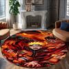 1pc Naruto  Carpet, Round Rug, Comfortable, Suitable for Entryways, Living Rooms, Office, And Bedrooms, Christmas Decoration