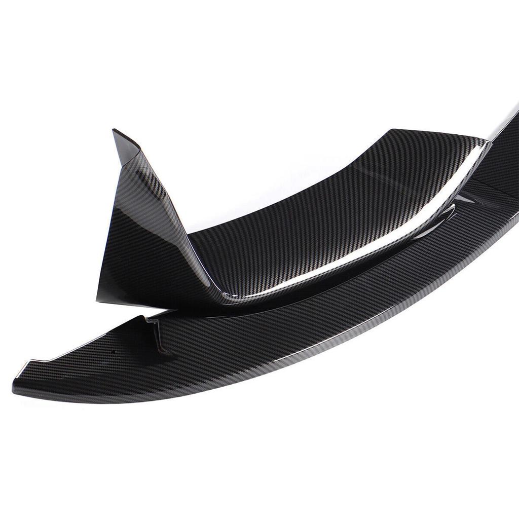 Car Front Bumper Lip Splitter+Side Splitter Corner For BMW M3 F80 M4 F82 F83 2015-2020 MP Style Carbon Fiber Glossy Black 4 PCS