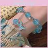 Chic Summer 2024 Ice Crack Glazed Butterfly Bracelet Unisex Geometric Design