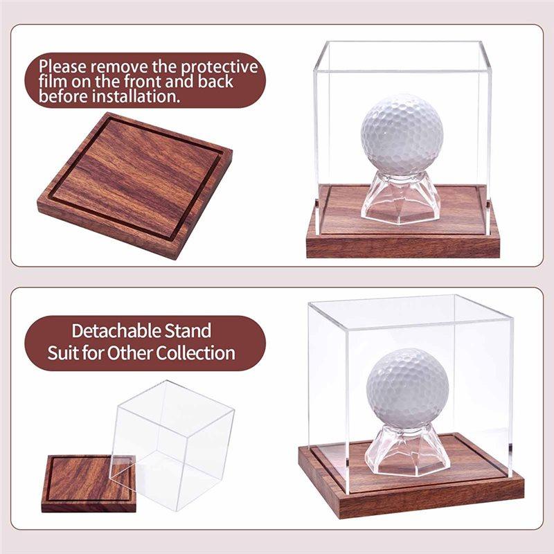 AT19-Golfball-Aufbewahrungsbox Klare Acryl-Mehrzweck-Transparente Vitrine für Baseball-Sammlung