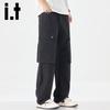 izzue it Men's Ice Silk Straight Cargo Pants